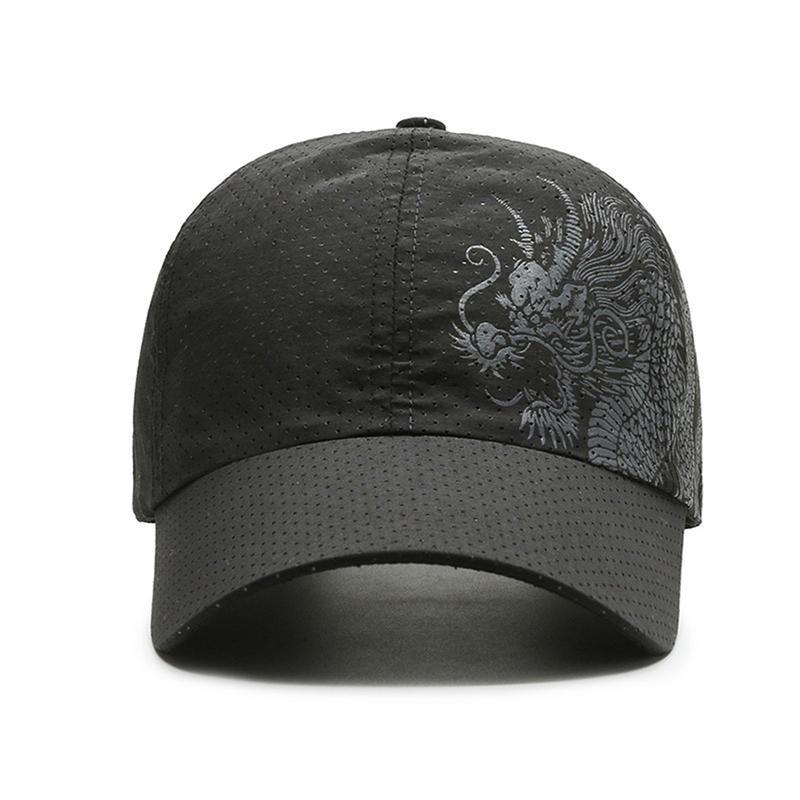 1 Pc Men Dragon Hat Summer Lightweight Sun Visor Cap Breathable Quick-Drying Outdoor Sport Baseball Cap Sun Visor Baseball Sun Hat