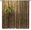 Bamboo Curta Vintage Rustic Plant Colourful Nature Tree Traditional Chinese Culture Decor Rod Pocket Window Treatments