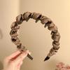 1/2/3pcs Pleated Fabric Headband for Woman Korean Rhinestones Toothed Non-slip Hair Band Able Girl Makeup Head