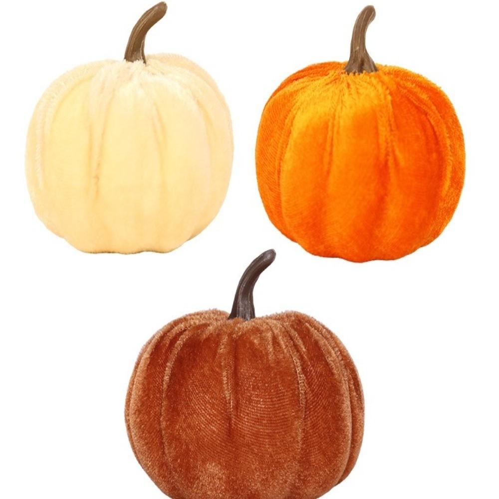 Multi Sizes Faux Pumpkin Tabletop Decor Halloween Artificial Decoration Harvest Season Decor
