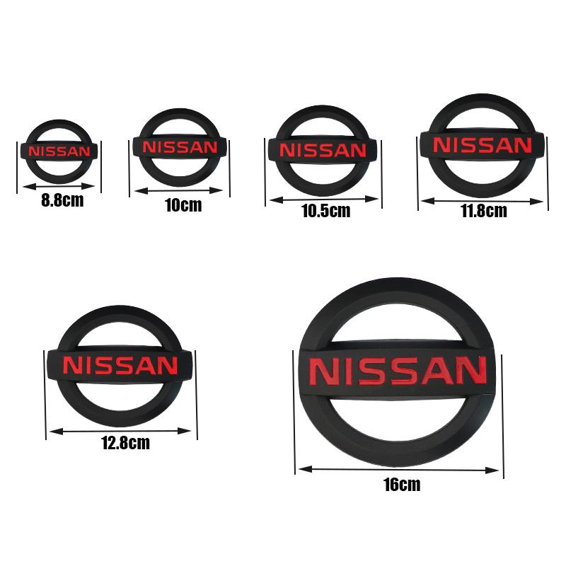 1ks 3D Nissan ABS 5cm 8,8cm 10cm 10,5cm 11,8cm 12,8cm 16cm Auto Přední Zadní logo Přední mřížka Kufr auta Znak nálepka Příslušenství