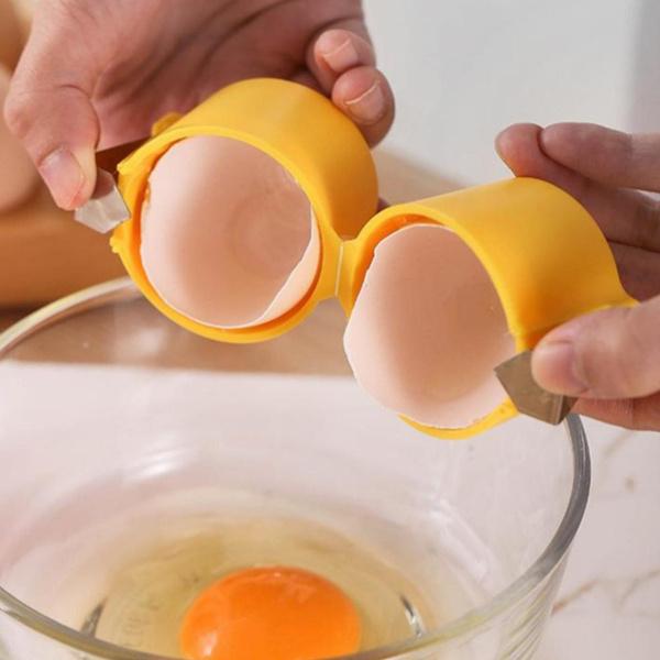 Egg Opener Tool Kitchen Gadget Tool Egg Opener Cracker Separator Tool Handheld Eggshell Breaker Cutter for Chicken Duck Goose Eggs Kitchen Gadget Easy