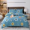 Solstice Home Textile Cyan Cute Cat Kitty Duvet Cover Pillow Case Bed Sheet Boy Kid Teen Girl Bedding Covers Set King Queen Twin