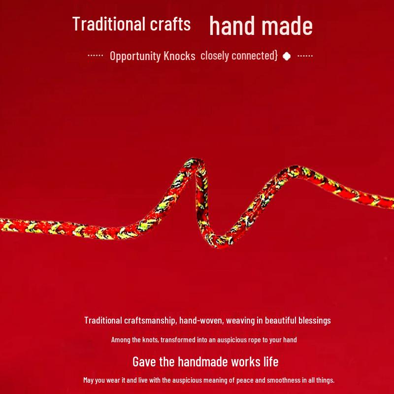 2026 Year of the Horse Red Benmingfo Good Luck Bracelet: Woven Guardian Hand Rope for Men and Women.