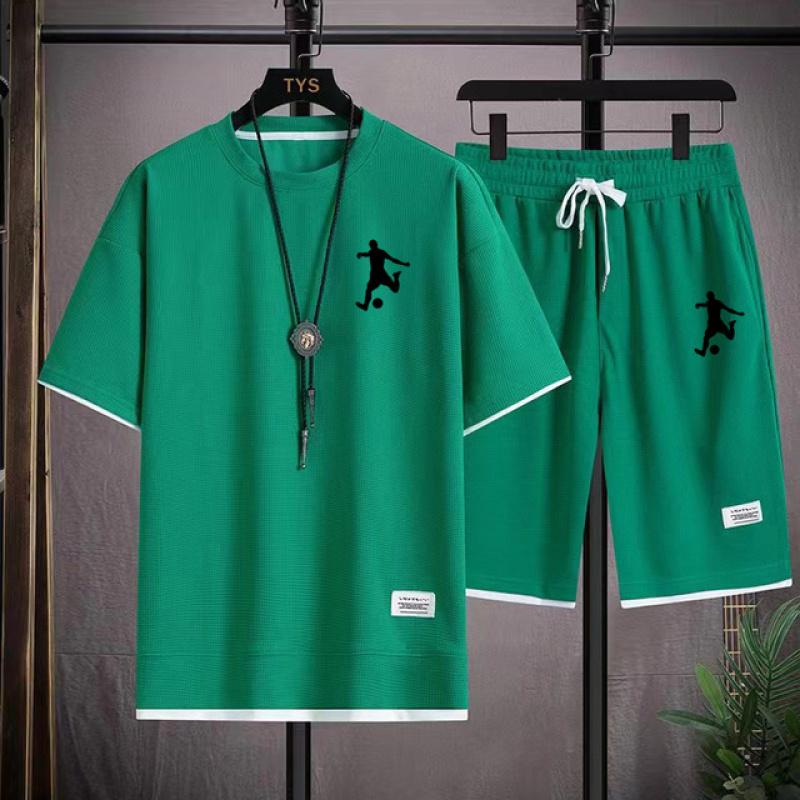 Sommar ny daglig kostym för män. Linnetyg. Casual T-shirt Shorts. Kortärmad modesportkläder i två delar 2023