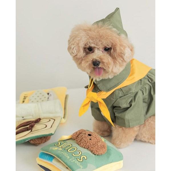 Byte Me Štěně Skautský Playbook Hračka pro práci nosem, Zelená, 1 kus