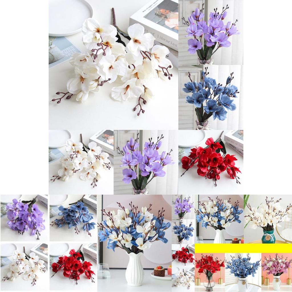 High Quality Artificial Magnolia Silk Flowers With Real Touch For Bridal Parties And Events