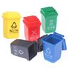1/12 Mini Trash Can Toys, 5Pcs Miniature Garbage Cans with Opened Lids Small Trash Bin Model for Kids Dollhouse Accessory