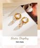 European & American Style Zircon Water Drop Earrings - High Polished Stainless & Titanium Steel, Vacuum Plated 18K Gold, Waterproof.