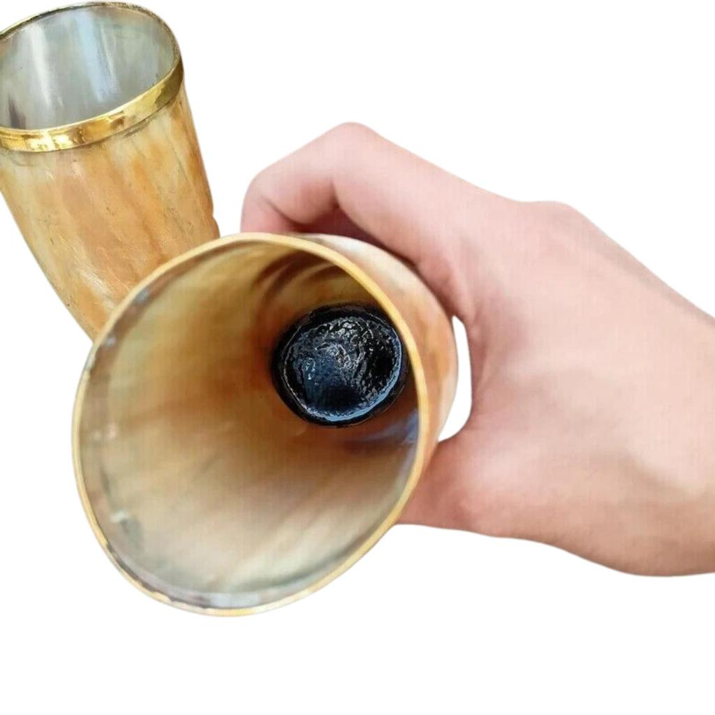 2dílný Vlastní Hrnek z Volského Rohu Vikinský Pijácký Pohár Přírodní Vánoční Dárek