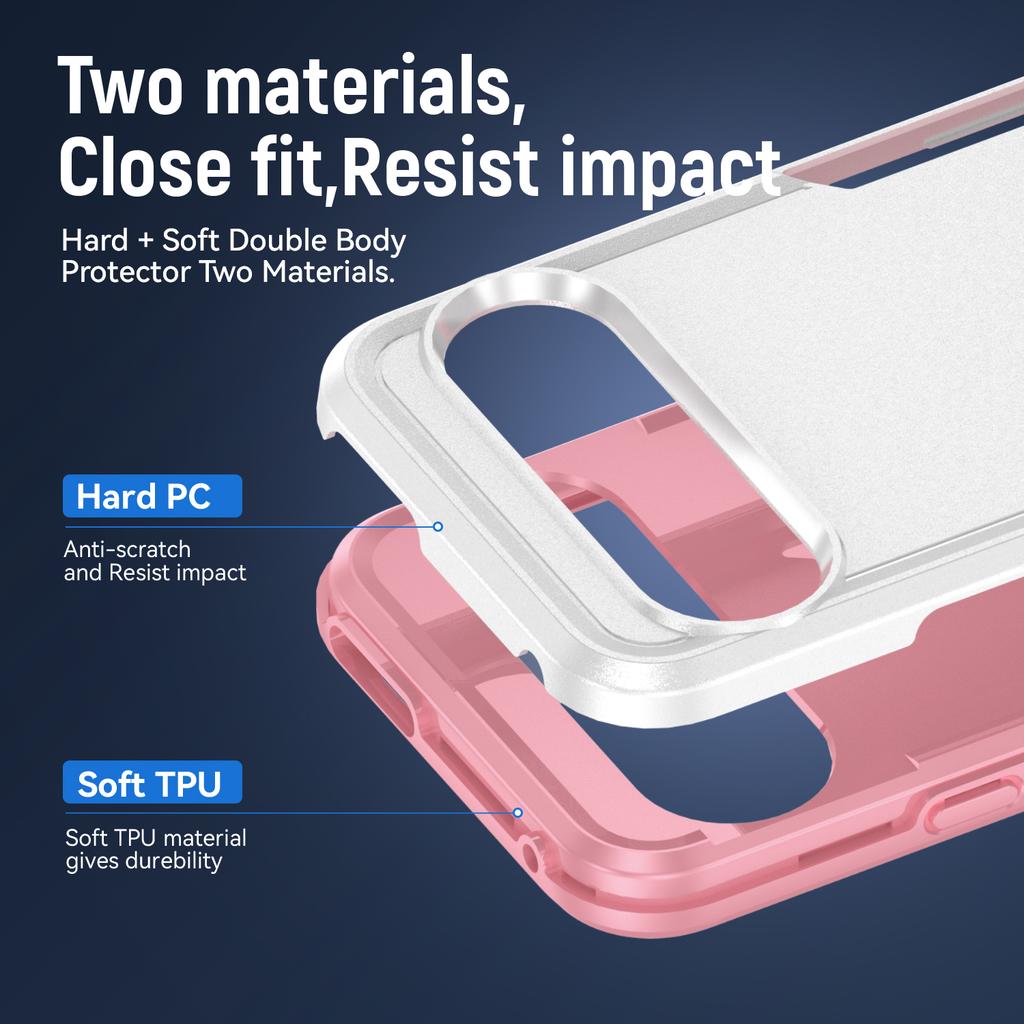 Für Google Pixel 9/Pixel 9 Pro Hülle PC+TPU Militärstandard Sturzschützende Handyhülle