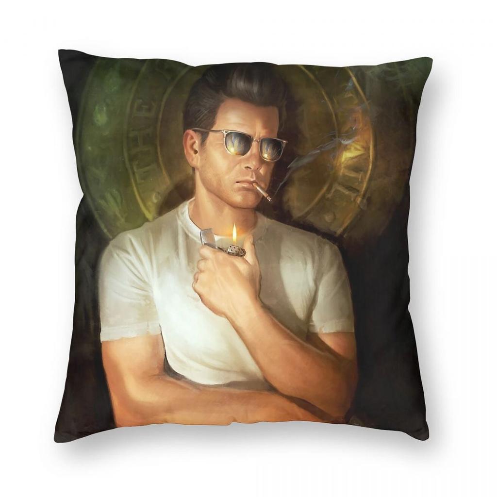 Deacon Railroad Spy Square Pillowcase Polyester Linen Velvet Creative Zip Decor Throw Pillow Case Bed Cushion Cover