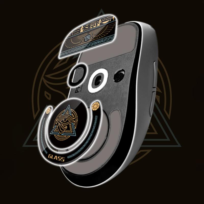 1Pack Glass Mouse Skates Glide Feet Pads Mouse Feet Sticker For G Pro X Superlight Rounded Curved Edges