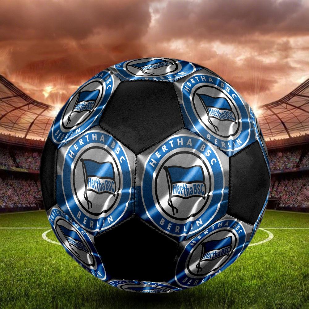 Hertha BSC Berlin Size 5 Soccer Ball, Machine-Stitched PVC, Durable & High Bounce, All Ages Fit, fan merchandise, matches & outdoor use.