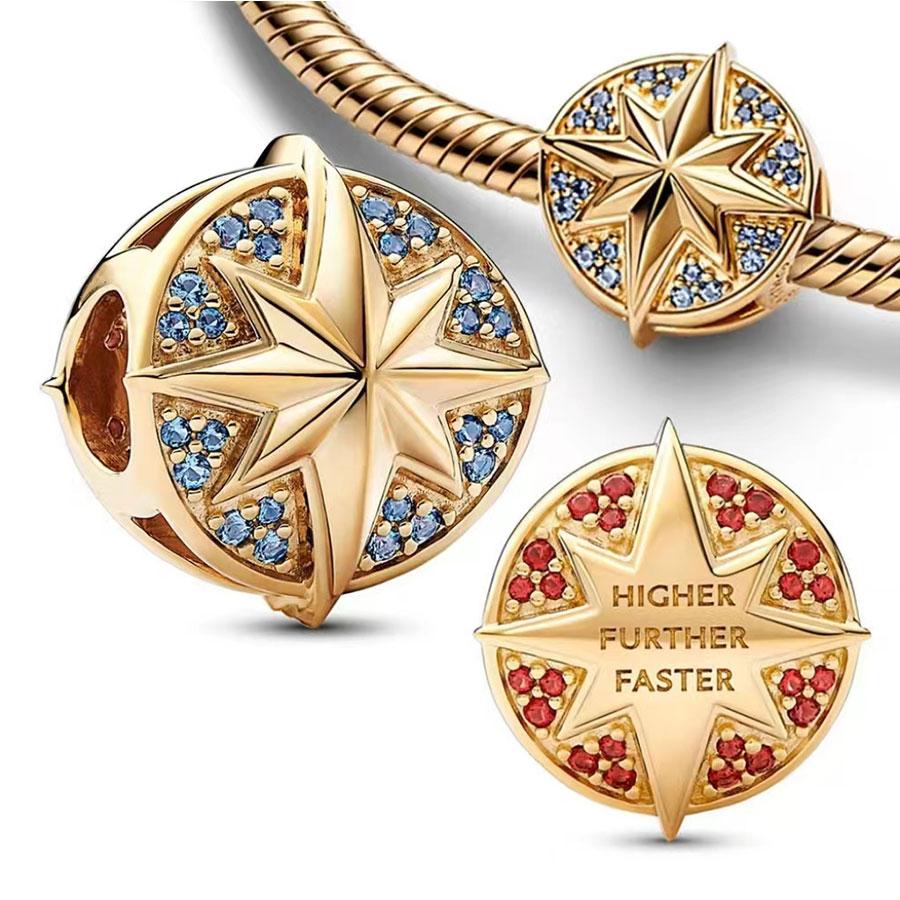 100% Kupfer Dumbo Heißluftballon Charm Perlen Geeignet für Pandora Original Armband DIY Schmuckherstellung