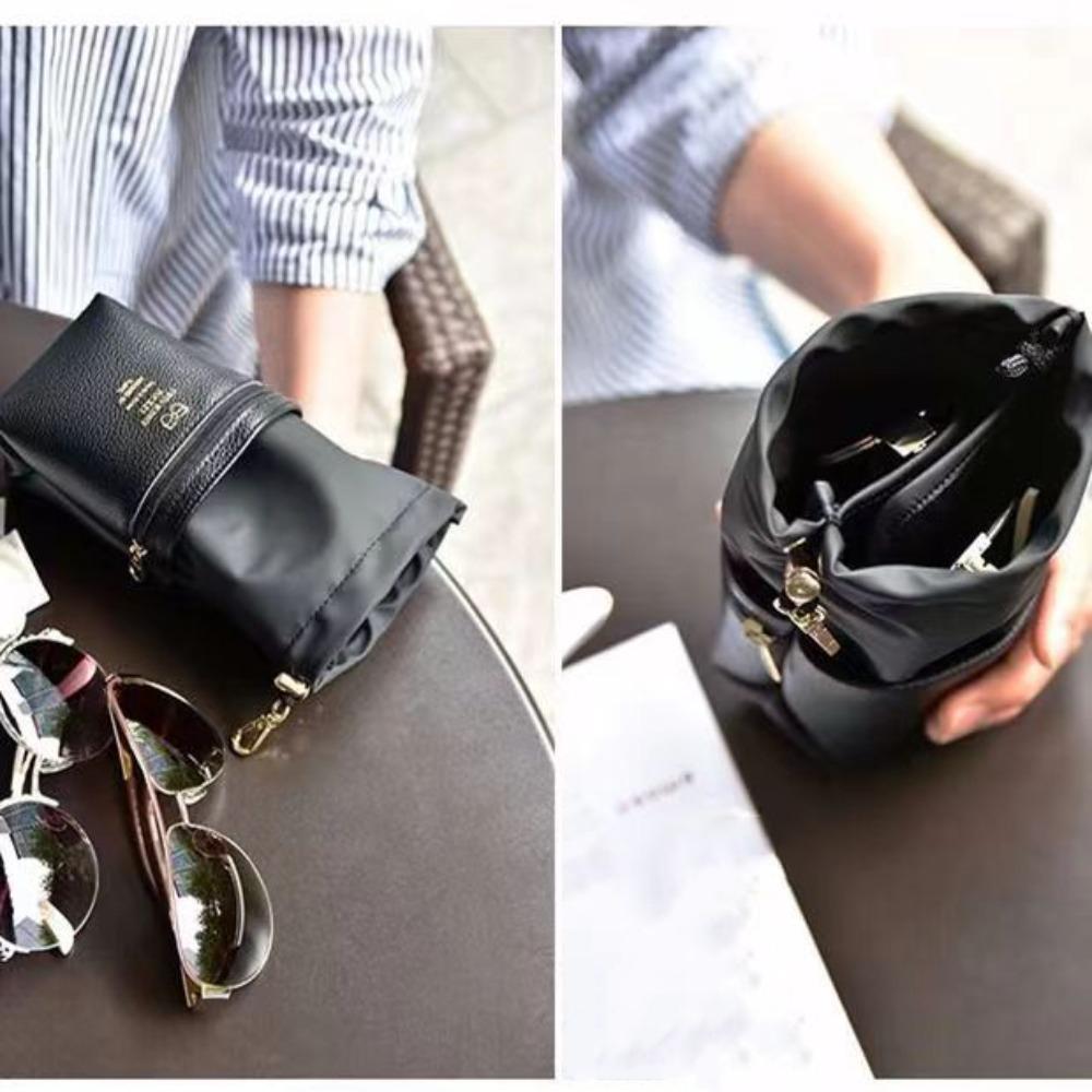 Waterproof Glasses Case Double Layer Eyeglasses Storage Bag Portable Sunglasses Pouch  Women