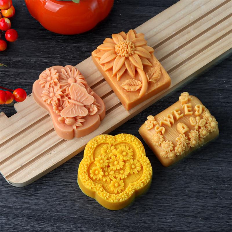 3D Sunflower Small Daisy Silicone Soap Mold DIY Flower Butterfly Gypsum Aromatherapy Home Decor Clay Resin Art Crafts