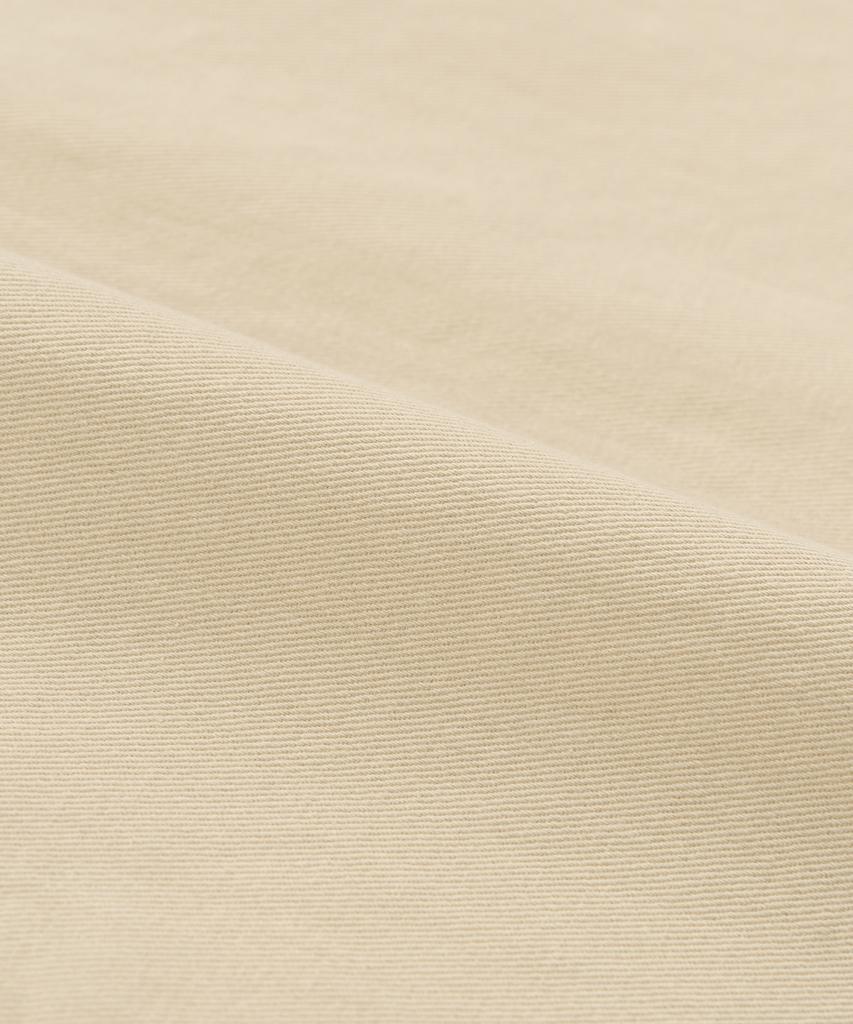 TOFFEE [Summer Special Fabric] Curved Wide Cotton Pants (Ecru)
