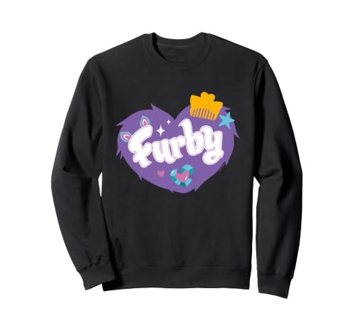 Furby 90s Toy Love Heart Valentine's Day Sweatshirt