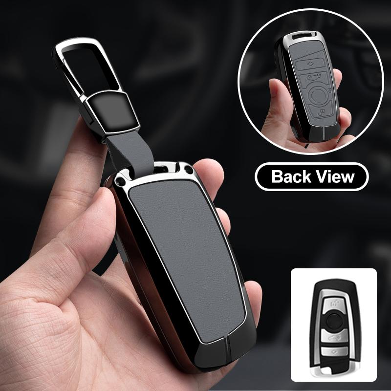 Zinc Alloy Leather Car Key Fob Case For Bmw 1 3 5 7 Series 530I X1 X3 X4 X5 F10 F15 F16 F20 F30 F18 F25 M3 M4 E34 Auto Parts