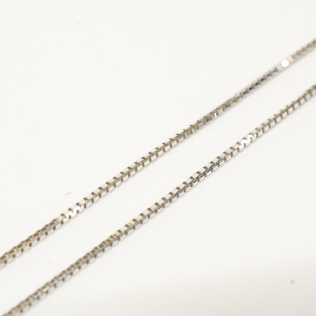 K18WG [Excellent Condition] Masumi Kasahara K18WG D0.45 0.75 Diamond/Sapphire Heart Necklace White goldUsed