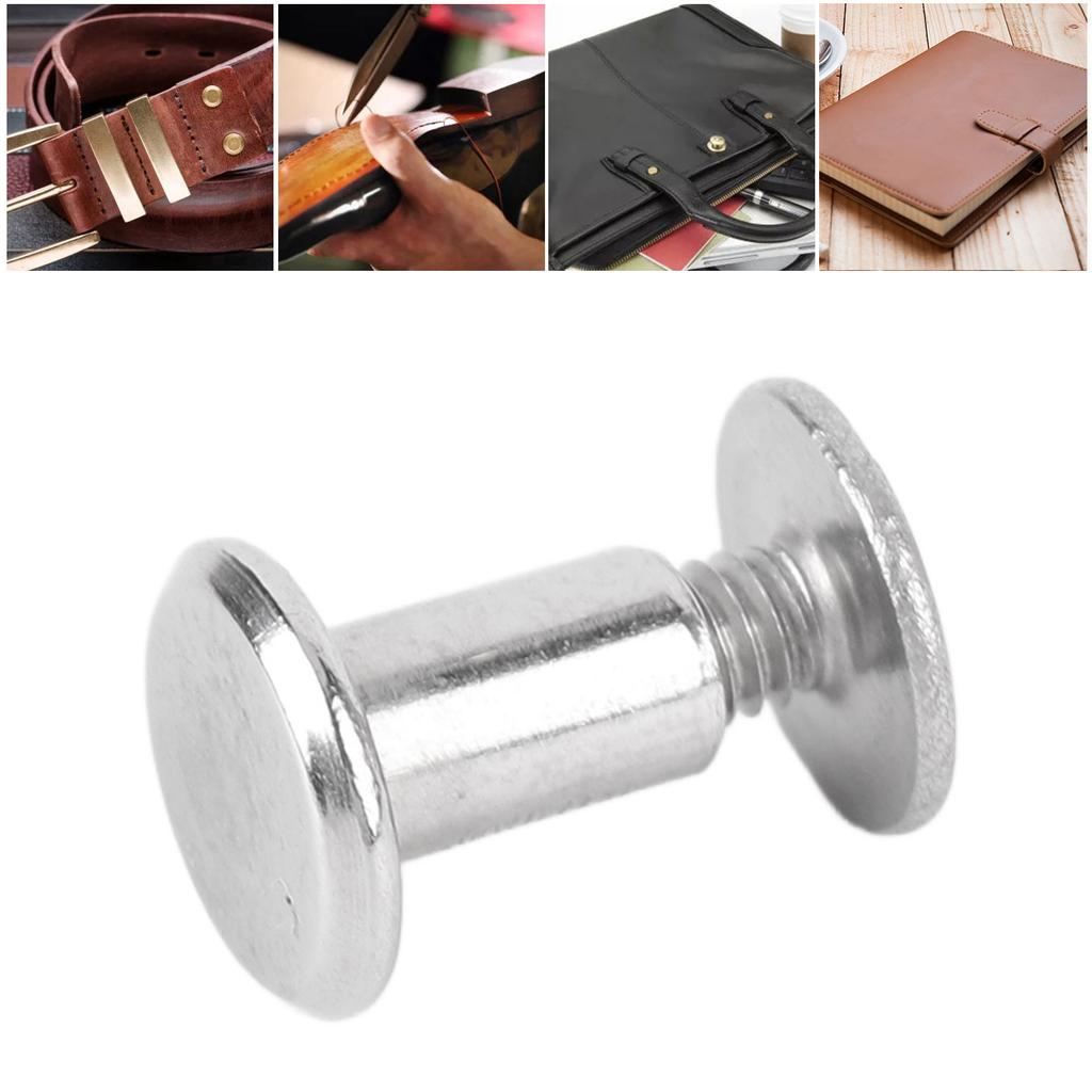 100 Sets Rivet and Screw M2.5 Stainless Steel Flat Round Hd Rivet Studs for Clothing Decoration Lther Crafts