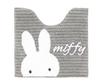 Miffy Toilet Mat Includes Toilet Lid and Paper Holder Senko Prima Miffy Toilet Cover Set with Adhesive A Cute Character 4-Piece Set, Gray, 58x60cm,