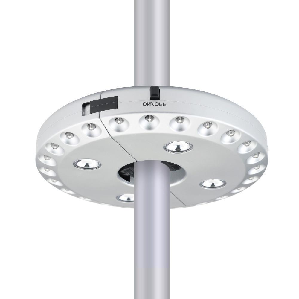 Fashion Parasol Led Light 3 Level Dimming 28 Led Pure White Camping Outdoor Tents