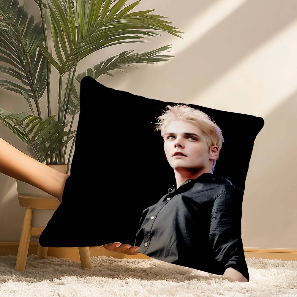 Singer G-Gerard Way Pillow Case Short Plush Print Cushion Cover Square Throw Pillow Covers Sofa Home Decor