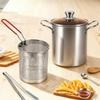 With Filter Basket Deep Frying Pot Double Handle Soup Pot Deep Fryer Induction Cook-top