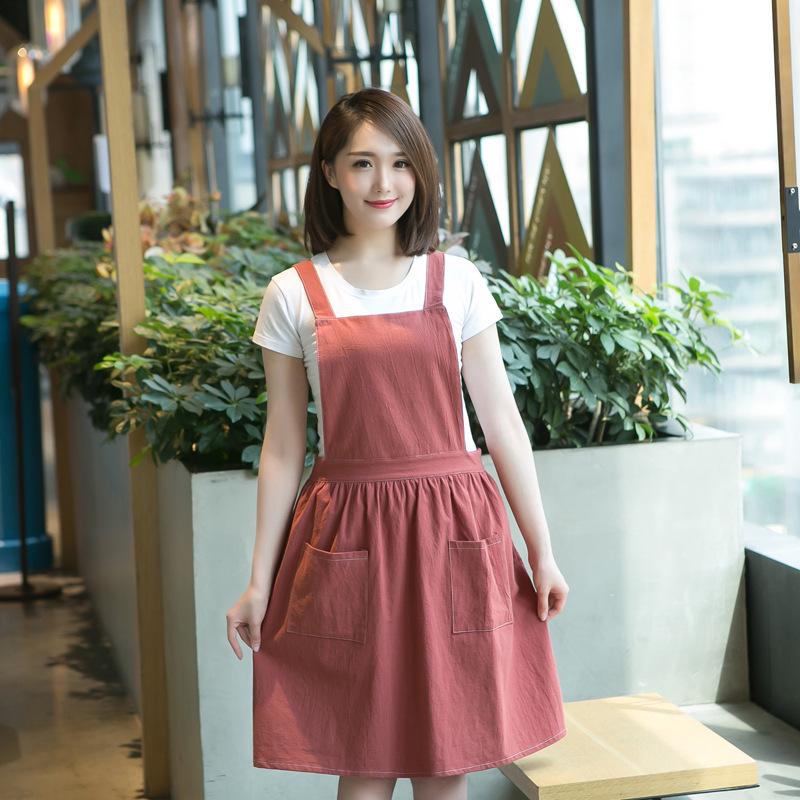 Women's Double-Layer Apron: Fashionable Princess Design for Kitchen or Coffee Shop