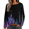 Womens  Fall Sweaters Long Sleeve Print Tops Pullover Sweaters Loose Dressy Casual Basic Clothes