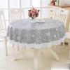 Flower Round Table Cloth Waterproof Pastoral Pvc Plastic Kitchen Tablecloth Oilproof Decorative Elegant Fabric Table Cover