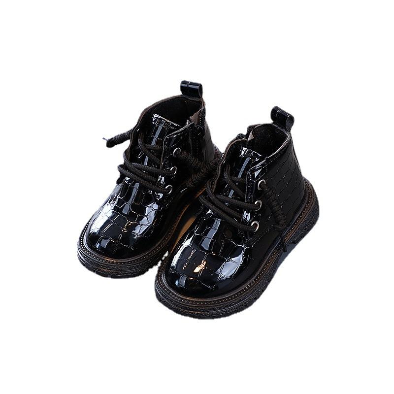 Children's leather boots, new autumn style, boys' Martin boots, British retro girls' short boots, toddler single boots
