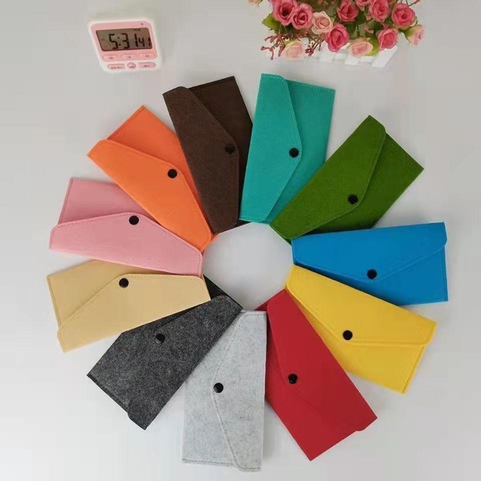 

Однотонный фетровый кошелек для телефона и монет на кнопке - Портативный клатч с возможностью нанесения логотипа