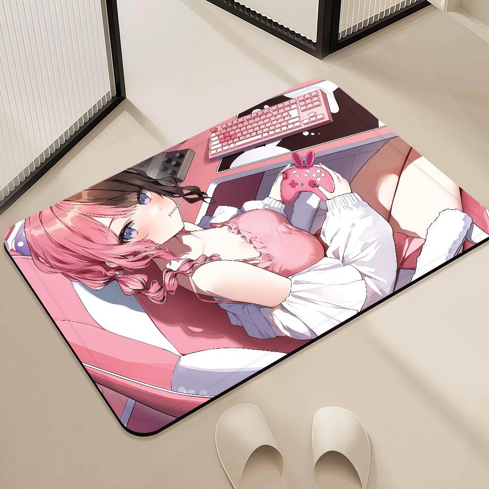 H-Hinano Door Mat Girl Bedside Entrance Bath Beauty Floor Decoration Corridor Door Tachibana Mat Carpet Living Room Balcony