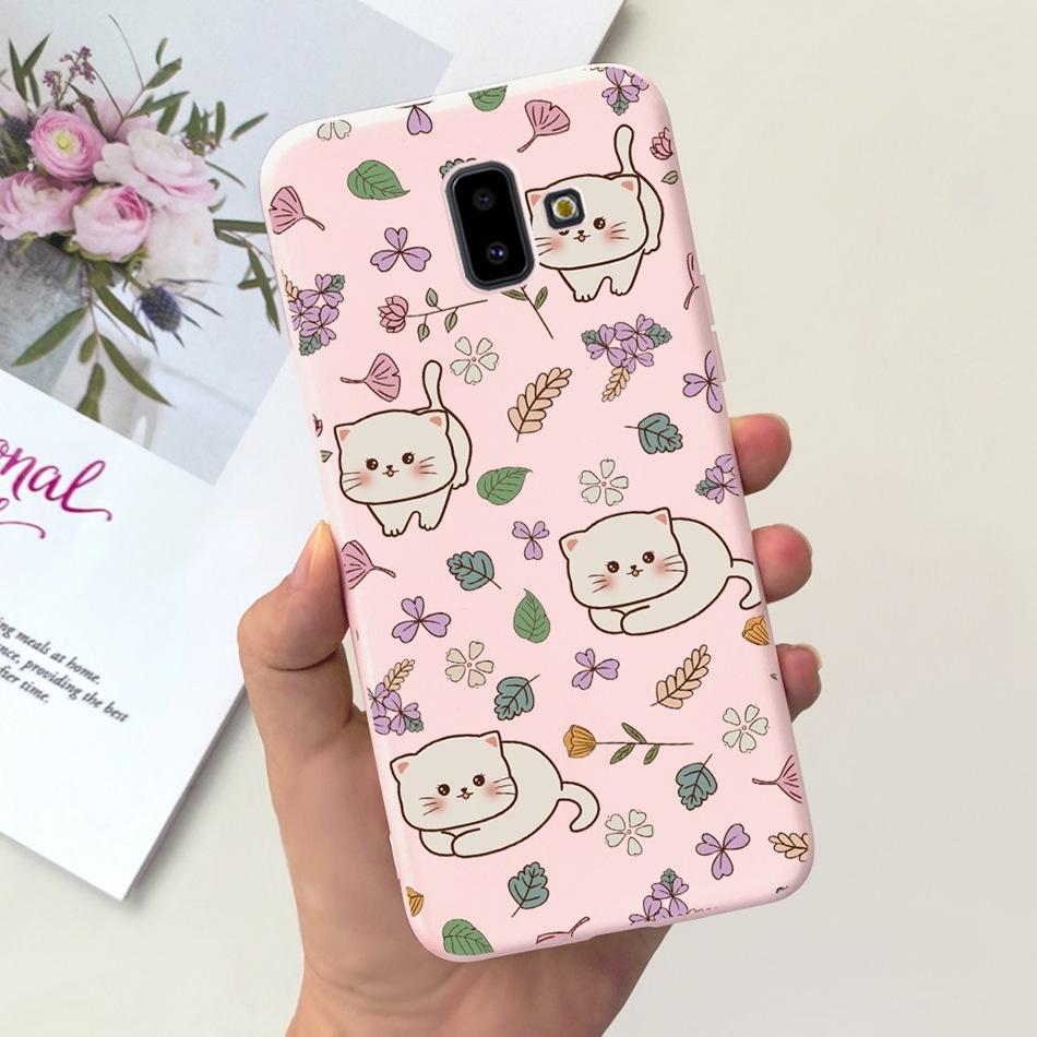 For Samsung Galaxy J6 Plus 2018 Case Samsung J6 (2018) J6+ J 6 J6Plus J610F J600G Cute Candy Color Soft Silicoe Phone Back Cover
