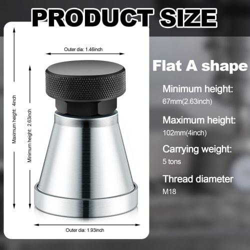 Gisafai 2-Piece Adjustable Screw Jack Range 2.65"-3.97", Heavy-Duty Screw Machinist Jack Stands, 5 Ton Capacity, for Large Milling, Leveling, and Die