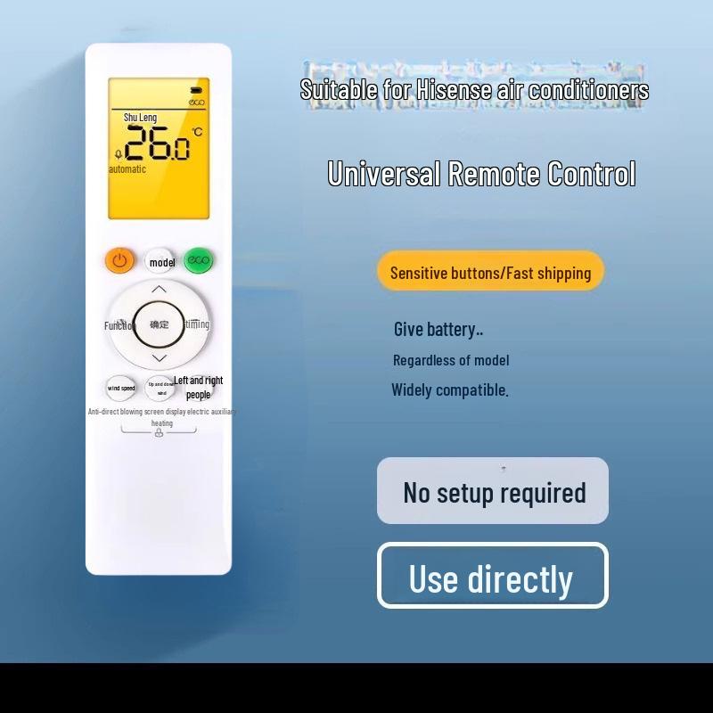 Universal Air Conditioner Remote Control for Gree, Midea, Hualing, Haier, Handian, Chigo, and More Major Brands
