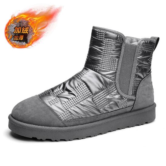 

Зимние высокие теплые ботинки для мужчин с ворсом, толстая подошва, прилив, толстая хлопковая обувь для мужчин D572 39