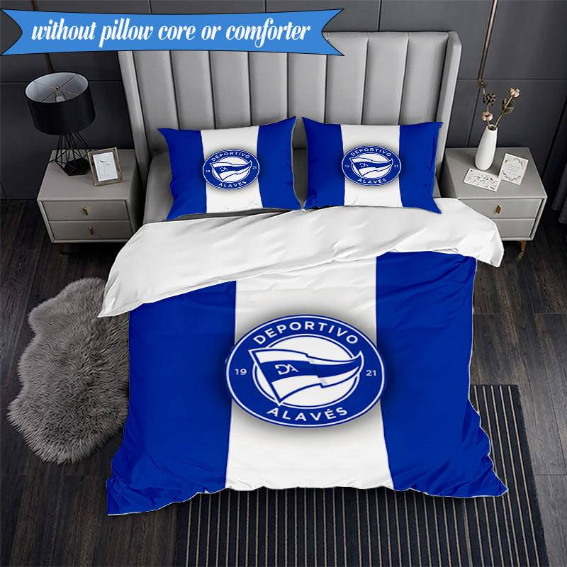 3PCS Deportivo FC Printed Soft Bedding Set,Including 1pc Duvet Cover And 2pcs Pillowcases Perfect for Bedroom, Dormitory, Fan Gift