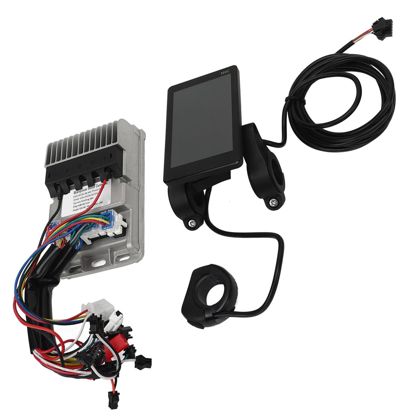 Intelligent Brushless Controller 3 Mode Sine Wave Brushless Controller Display Panel LCD Kit for Bike Car 500w 36V 48V 60V