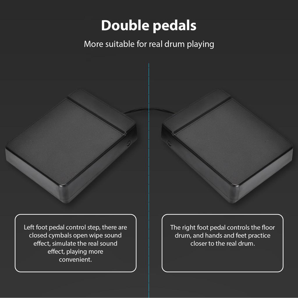 Electronic Drum Set Hand Roll Drum Set 9 Pads MIDI Interface Supports DTX Games Without Speaker Holiday Birthday