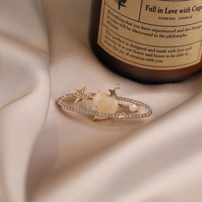 Love Planet Anti-glare Brooch A High-end Light Luxury and High-end Women's Niche Brooch Accessory