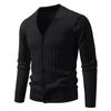Men's Knitted Cardigan Casual V-Neck Sweater Outerwear Fashion Solid Color Knit Sweater Cardigans