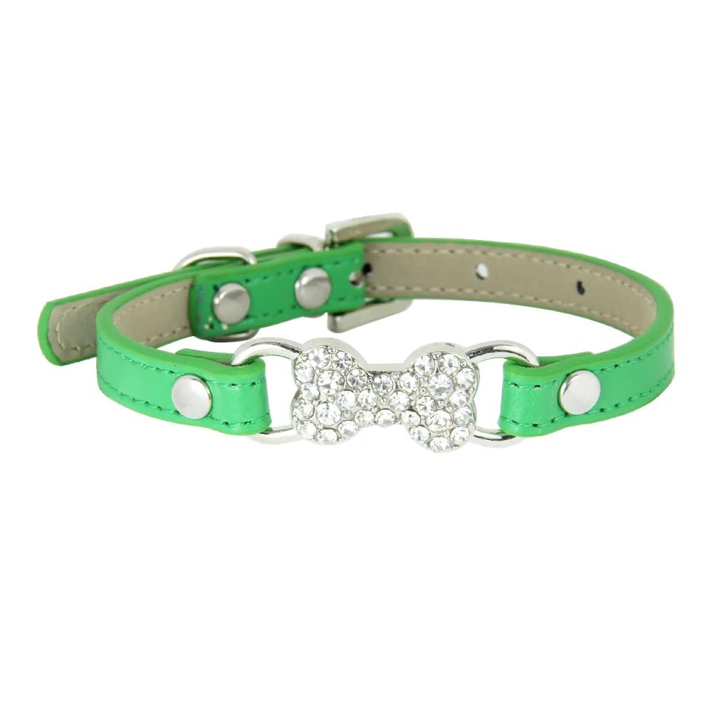 16 Colors Pink Red Cute Rhinestone Bone Dog Collar Pet Intimate Goods for small Dog Puppy Cat Leads Dogs Accessories Chihuahua