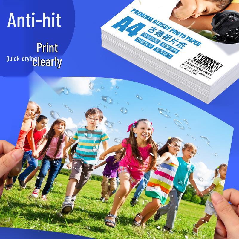 Vysoce lesklý fotografický papír A4, Různé velikosti (5", 6", 7"), Lesklá bílá pro domácí použití