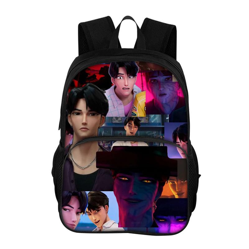 Kpop Witch Hunting Team Trendy Children's Shoulders HD Printed Large Capacity Lightweight Back Protection Student Backpack CLE