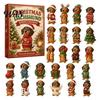 Addobbi da appendere all'albero di Natale 2026 Calendario dell'Avvento Bassotto, 24 Giorni Sorprese da Collezione Cane con Regali Festivi 2D Figure Cucciolo per