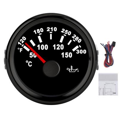 50‑150 Celsius  Oil Temperature Gauge LCD Display Backlight Meter for Car Boat Yacht RVs